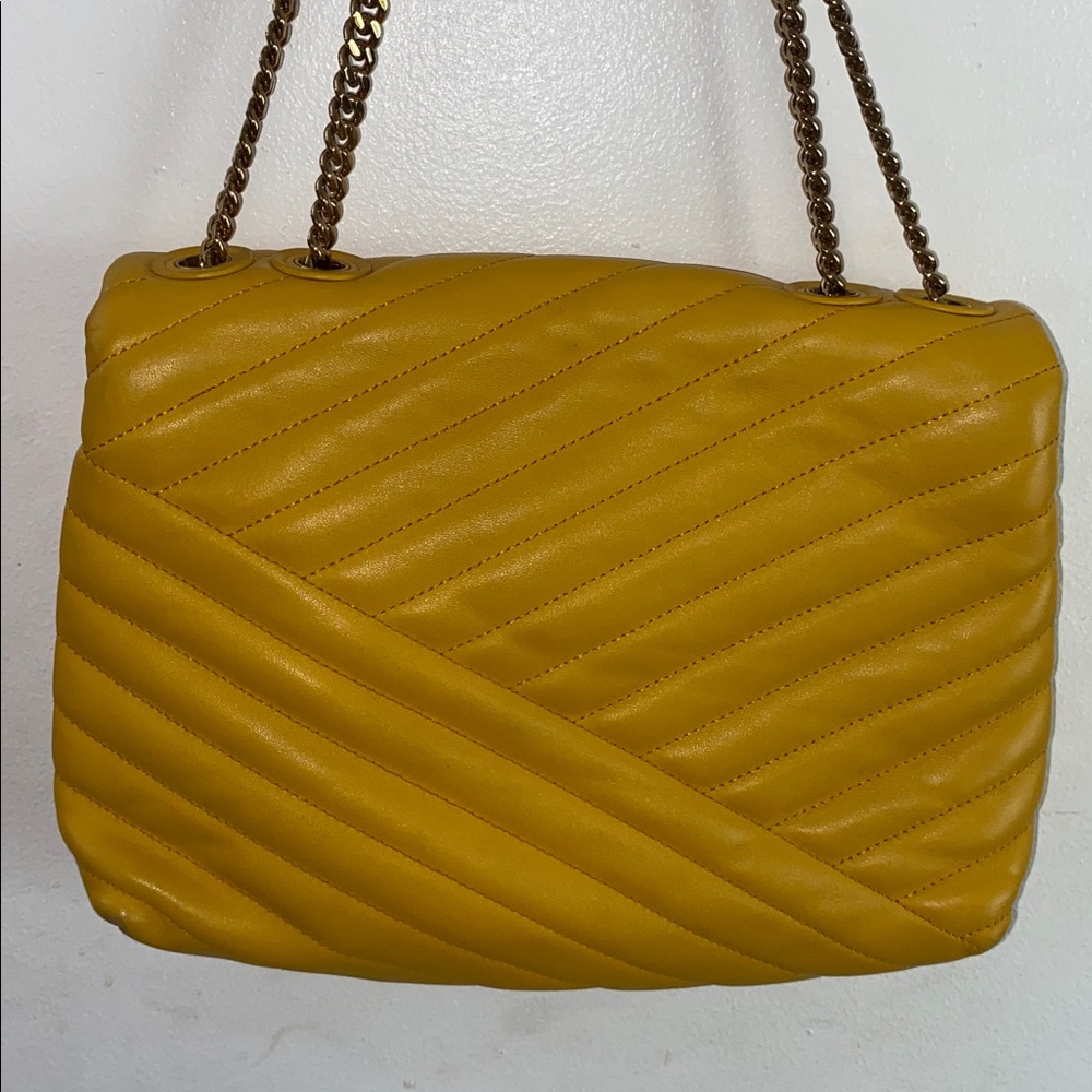 Tory Burch Mustard Quilted Shoulder Bag - Picture 3 of 6
